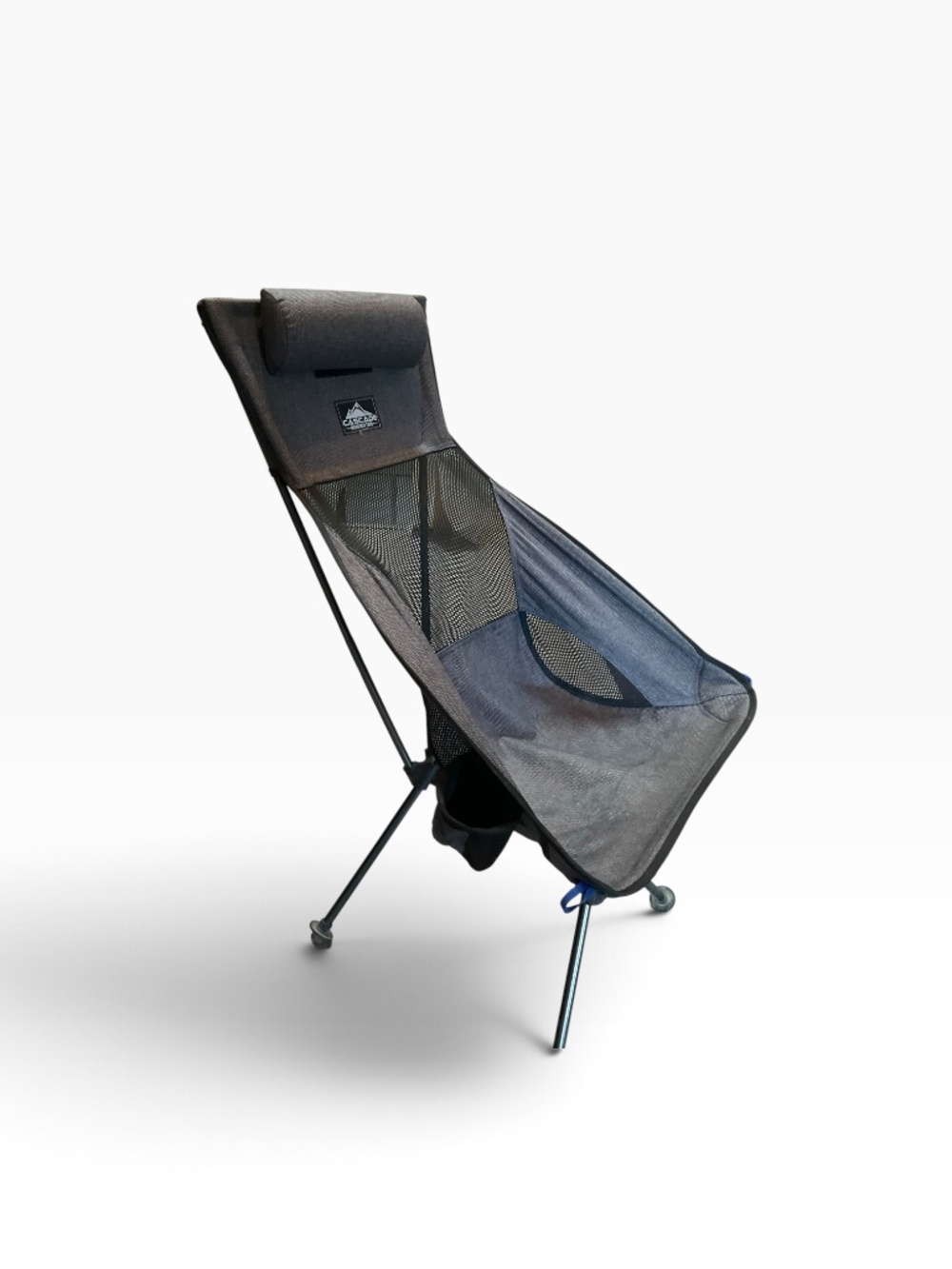 Cascade Mountain Tech High-Back Camping Chair with Headrest and Cup Holder